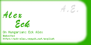 alex eck business card